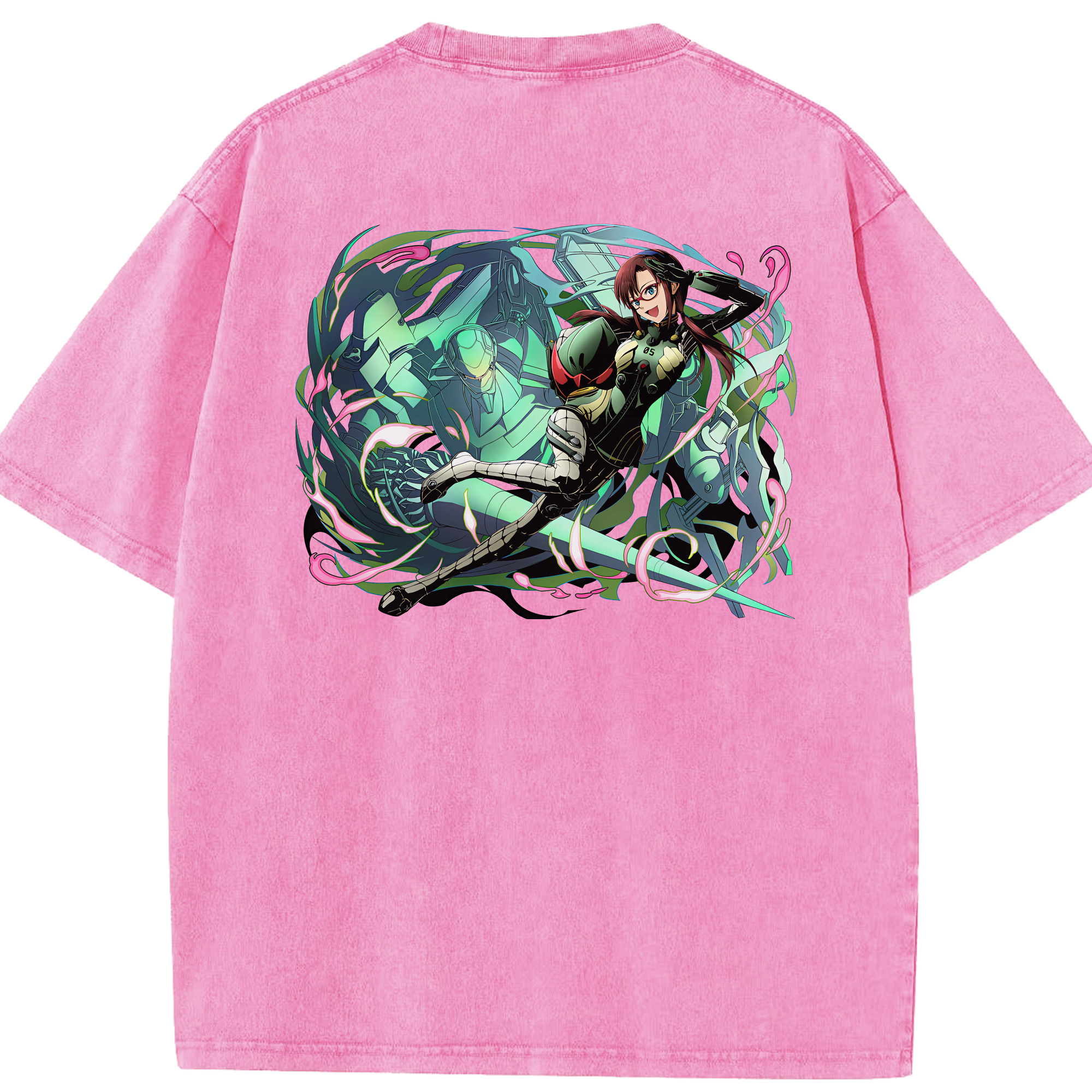 （画像用） EVA 新世紀エヴァンゲリオン 綿100% ヴィンテージ風 半袖Tシャツ（背面プリント）